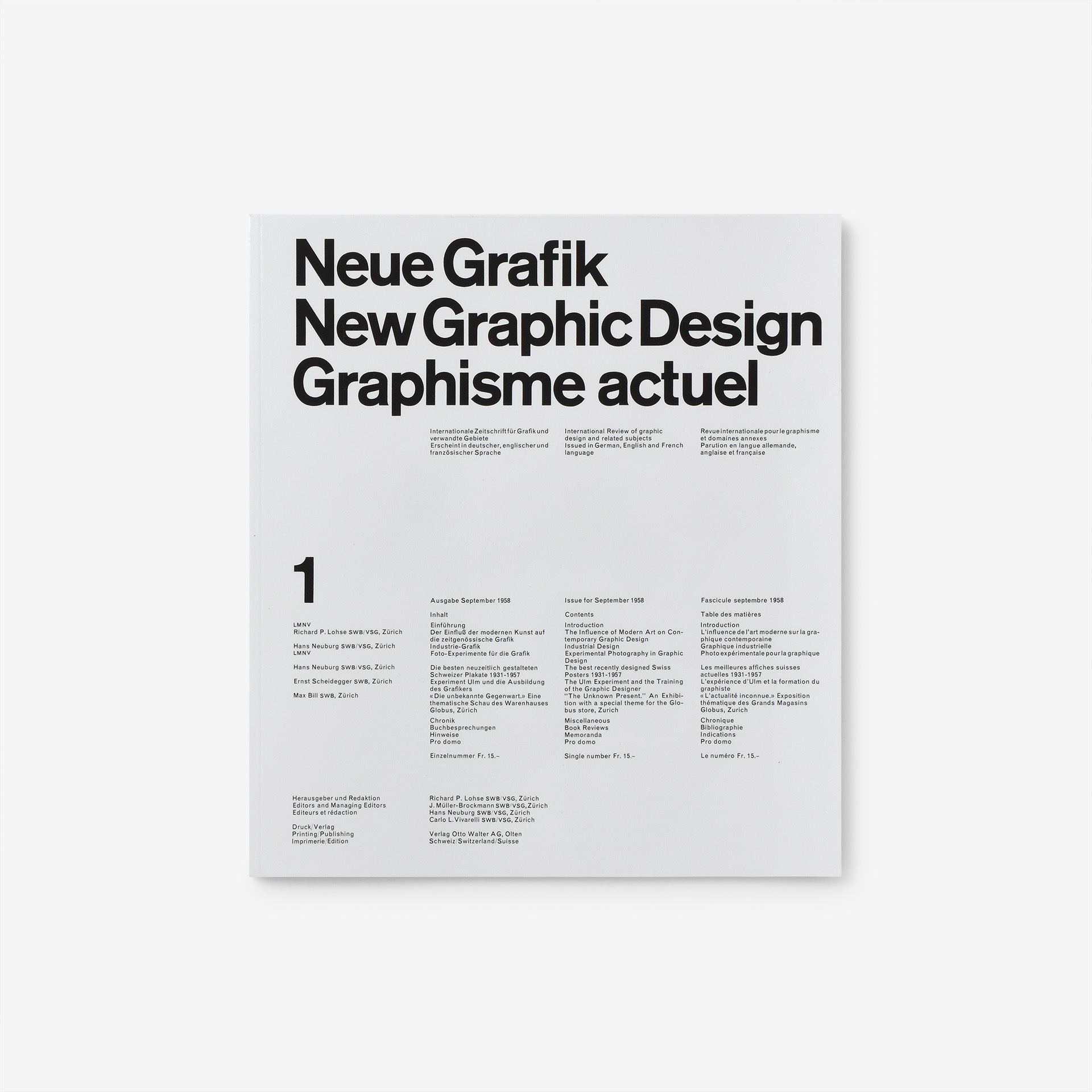 Neue Grafik/New Graphic Design/Graphisme Actuel 1958 – 1965