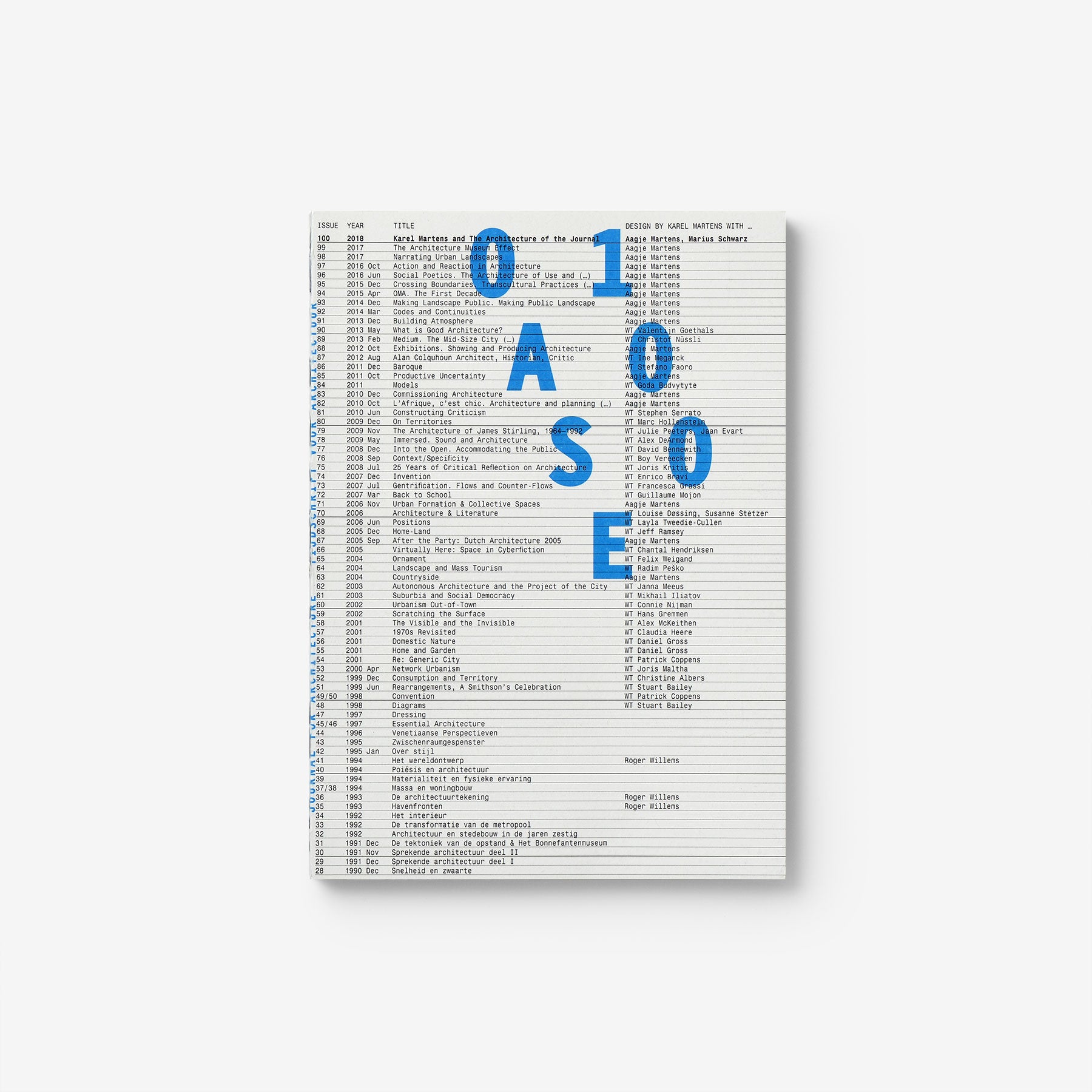 Oase 100: The Architecture Of The Journal