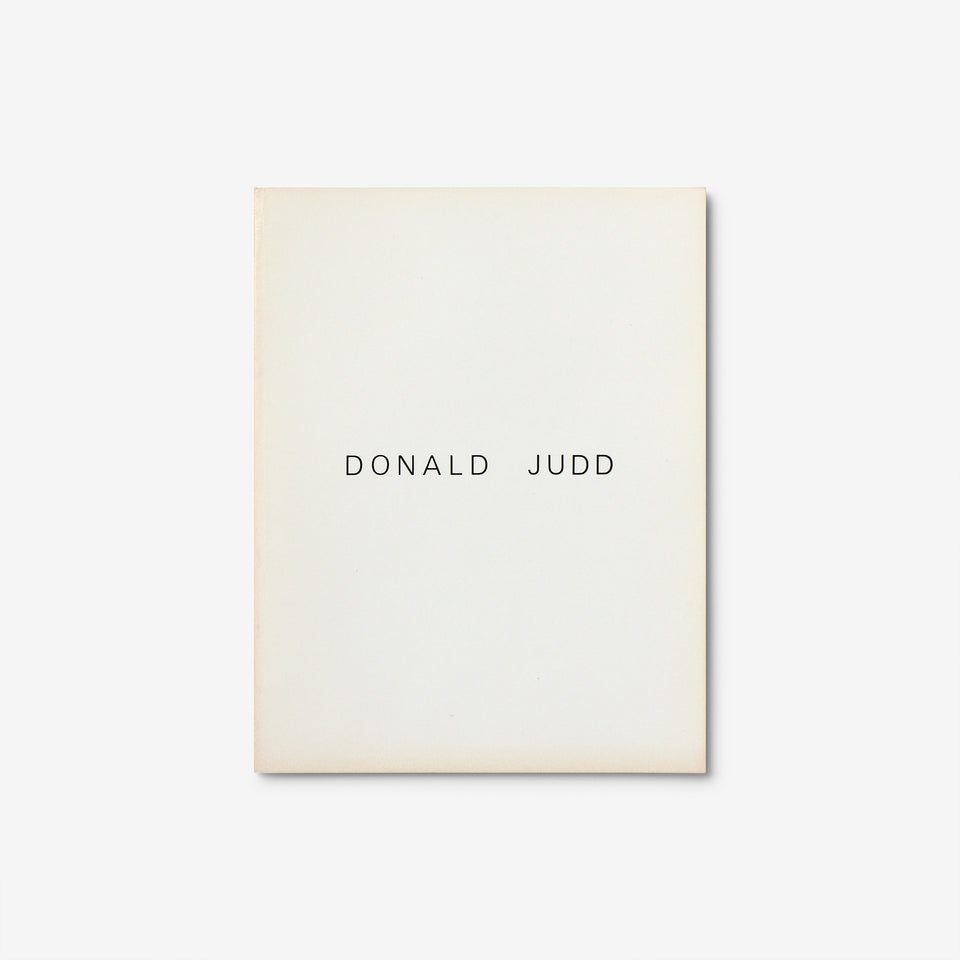 Donald Judd: 15 Works